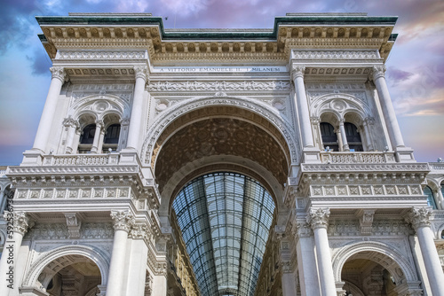 Milan, in Italy, the galleria Vittorio Emanuel, in the historic center 