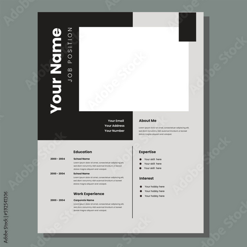 Professional CV resume template design