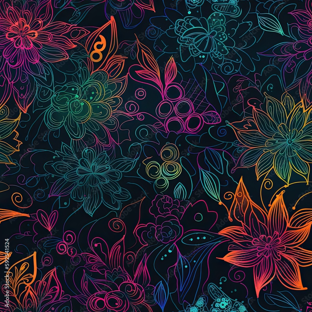 Delicate floral design with a shiny seamless finish. generative ai. Delicate floral design with a shiny seamless finish. generative ai.
