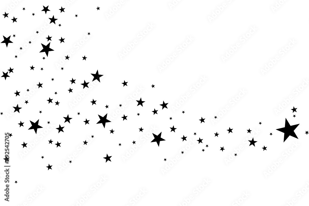 The stars are black on a white background. The black star shoots with an elegant star. Meteoroid, comet, asteroid, stars. The stars are black on a white background. The black star shoots with an elegant star. Meteoroid, comet, asteroid, stars.