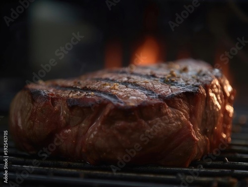 Juicy steak grill perfect lighting image file.