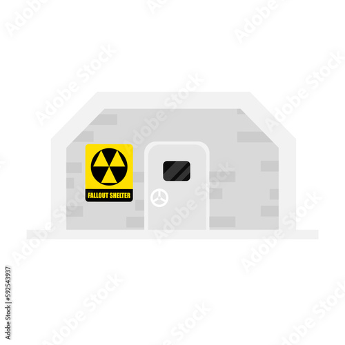 Fallout shelter bunker illustration.