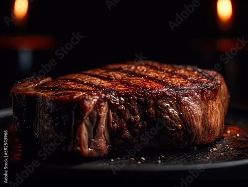 A Deliciously Juicy Steak in Perfect Lighting