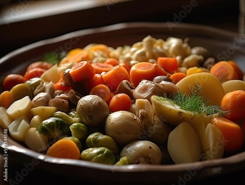 Close-up photo of sea ingredient dish.