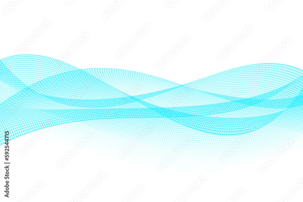 Blue wave abstract for template design modern futuristic transparent background