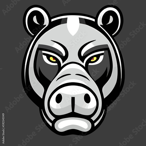 hippo head vector