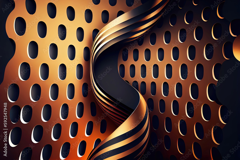 Abstract metal grate wallpaper background illustration (Generative AI