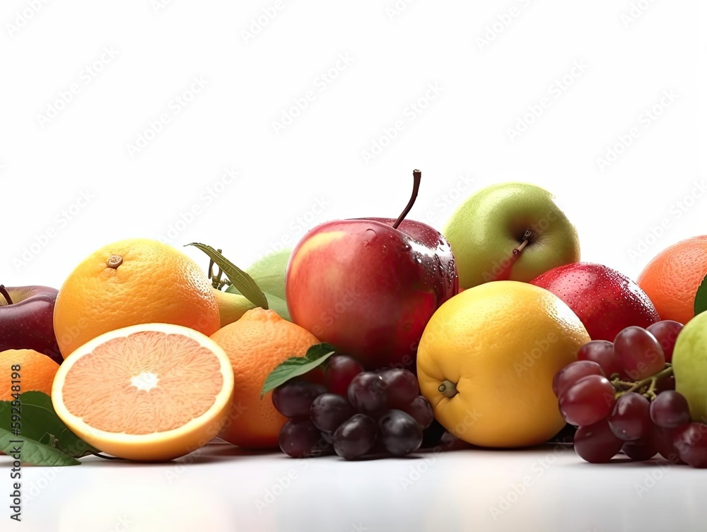 Fruit on a White Background 4k Image. Fruit on a White Background 4k Image.