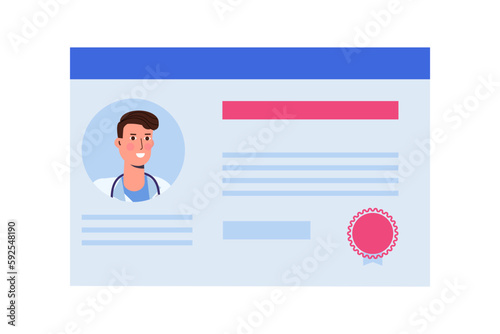 License doctor. Vector illustration.