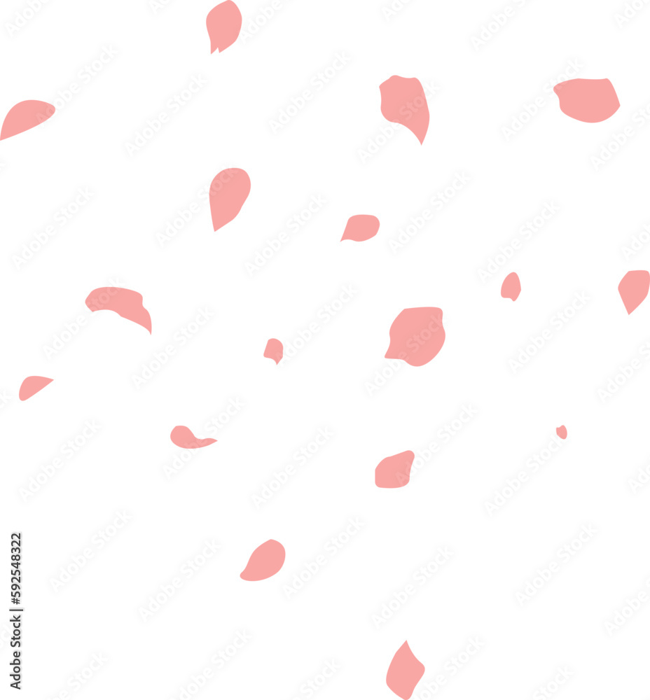 pink falling petals vector element
