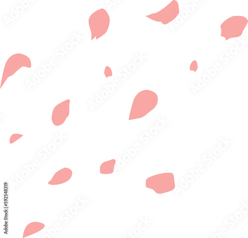 pink falling petals vector element