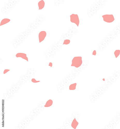 pink falling petals vector element