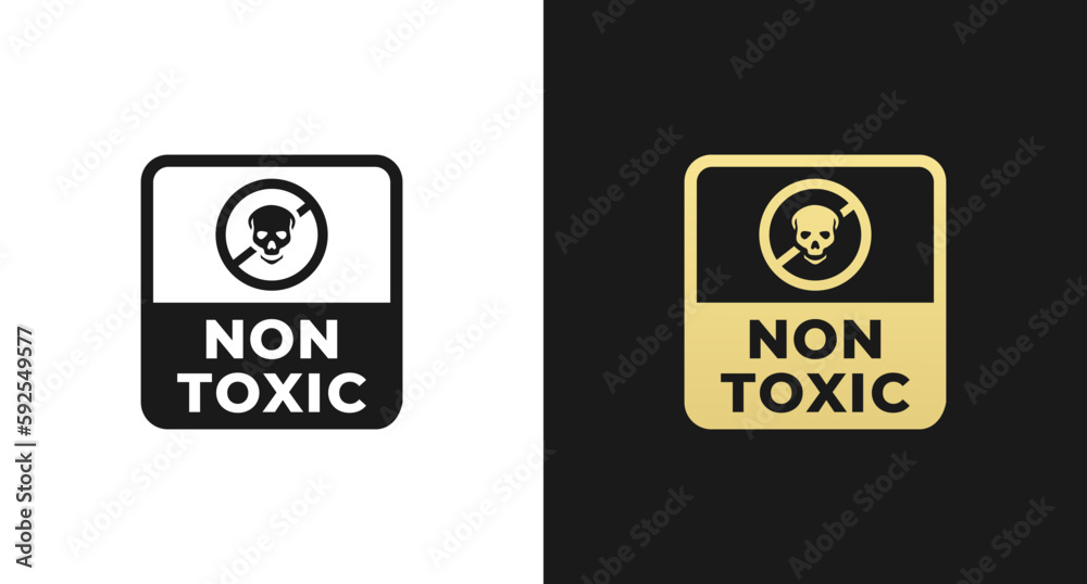 Best Non Toxic Label or Non Toxic Icon Vector Isolated in Flat Style