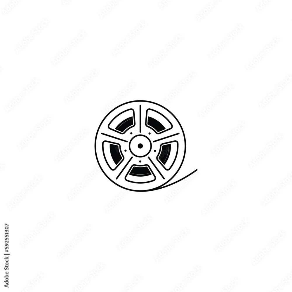 Fototapeta premium Folm roll icon isolated vector graphics