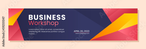 Business workshop banner template