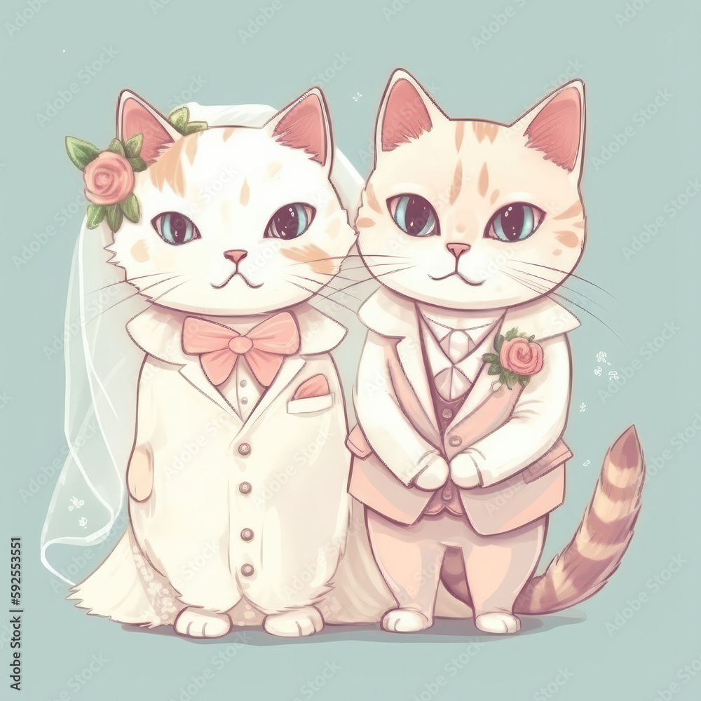 Fototapeta premium wedding cat