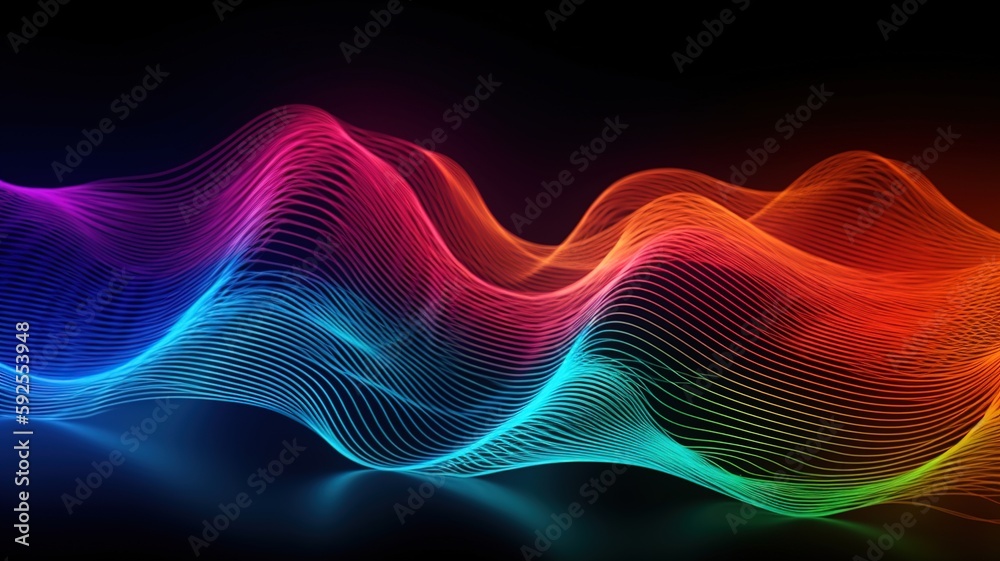 holographic abstract linesr rainbow waves background holographic abstract linesr rainbow waves background