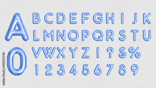 Blue Balloon Letters And Numbers