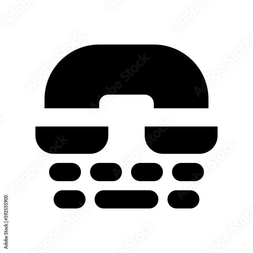 teleprinter glyph icon