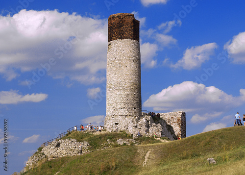 Ruins of the castle from XIV century. Olsztyn, Silesian Voivodeship, Poland