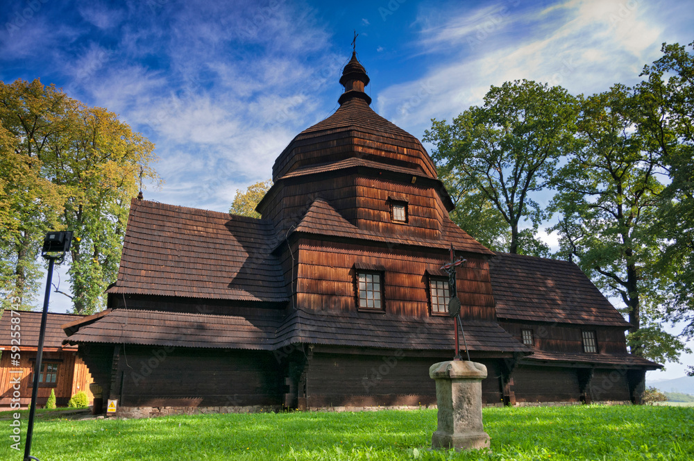 Wooden Greek Catholic Church of the Transfiguration of the Lord in Czertez, Subcarpathian Voivodship, Poland Wooden Greek Catholic Church of the Transfiguration of the Lord in Czertez, Subcarpathian Voivodship, Poland