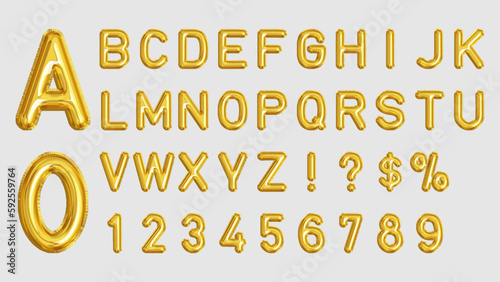 Honey Gold Balloon Letters And Numbers