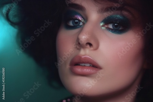 Close up portrait of a brunette woman