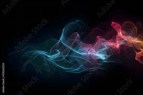 Light abstract background with neon smoke. 