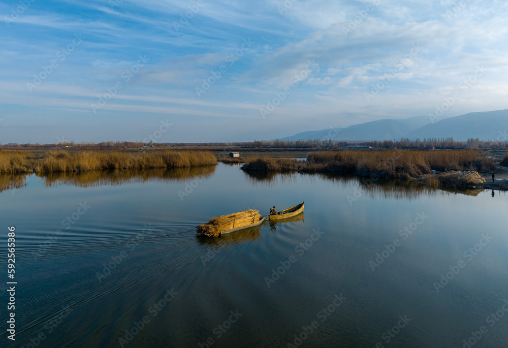 Eber lake and reeds, Afyonkarahisar, Turkey
