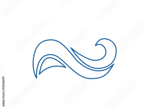 Wave logo vector background. Water icon template. Abstract sea  ocean