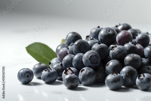 Wallpaper Mural Fresh ripe sweet Blueberries isolated on the white background. Generative AI Torontodigital.ca