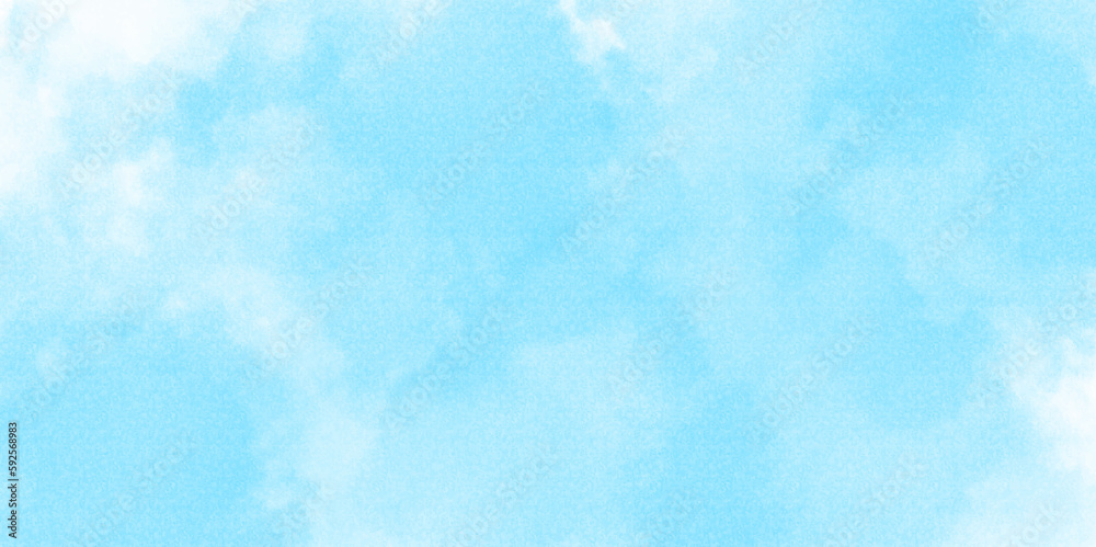 Abstract seamless blue sky watercolor texture background. blue sky and blue and white watercolor background with abstract cloudy sky concept for the space background.	
