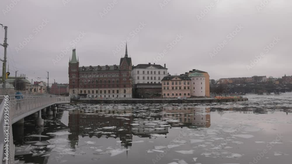 Historical Architecture Of Norstedt Building In Stockholm, Sweden. Wide Shot Historical Architecture Of Norstedt Building In Stockholm, Sweden. Wide Shot