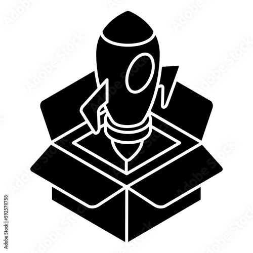 Trendy design icon of parcel initiation 