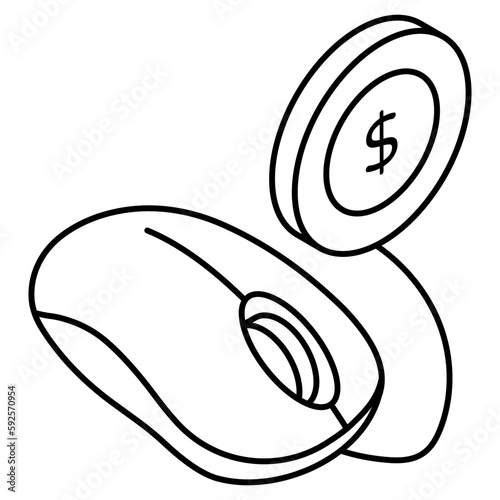 Unique design icon of ppc