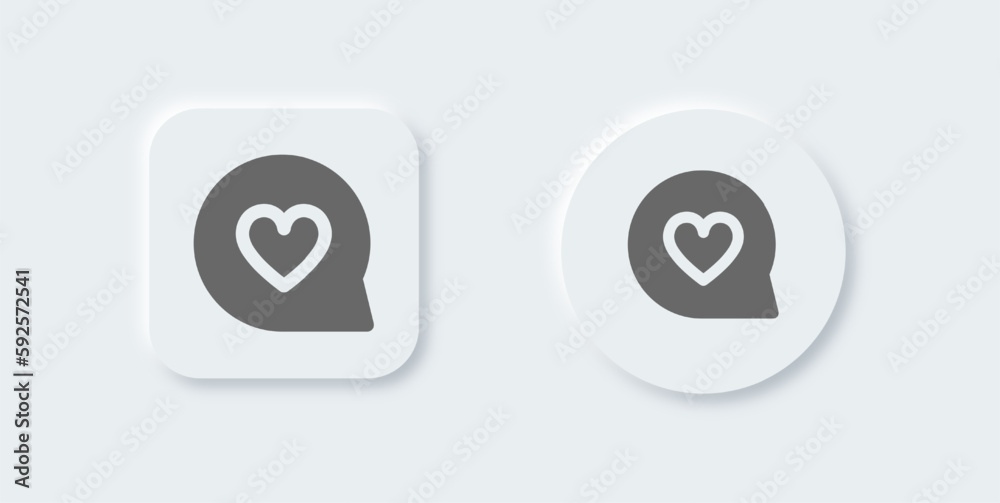 Like solid icon in neomorphic design style. Love signs vector illustration. Like solid icon in neomorphic design style. Love signs vector illustration.