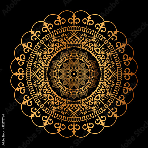 luxury golden mandala design.