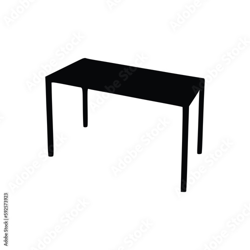 Nice Table silhouettes vector Design. Black illustration.