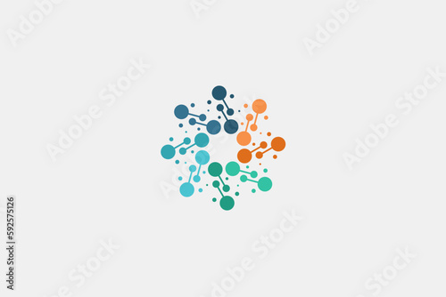 Illustration vector graphic of circle science colorful. Good for logo