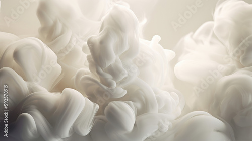 Mystical Smoke: Abstract Background with Mysterious Swirls and Puffs (Generative Ai)