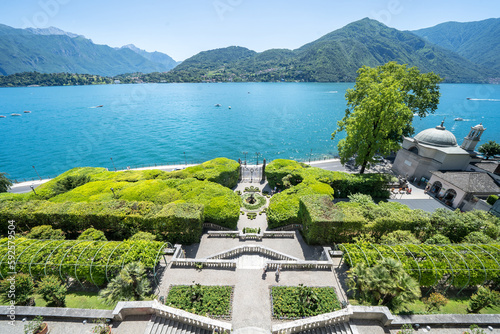 Park at Villa Carlotta, Como Lake, Italy photo