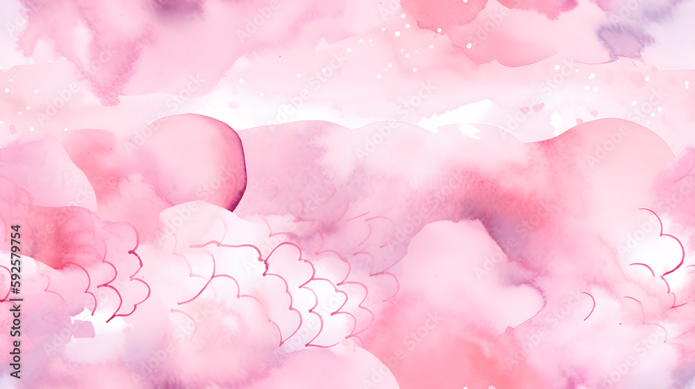 Fototapeta premium Abstract pink watercolor background. Paint brush paper textured stain canvas element. Pastel soft water color pattern. Abstract pink texture. Art watercolor background for wallpaper design