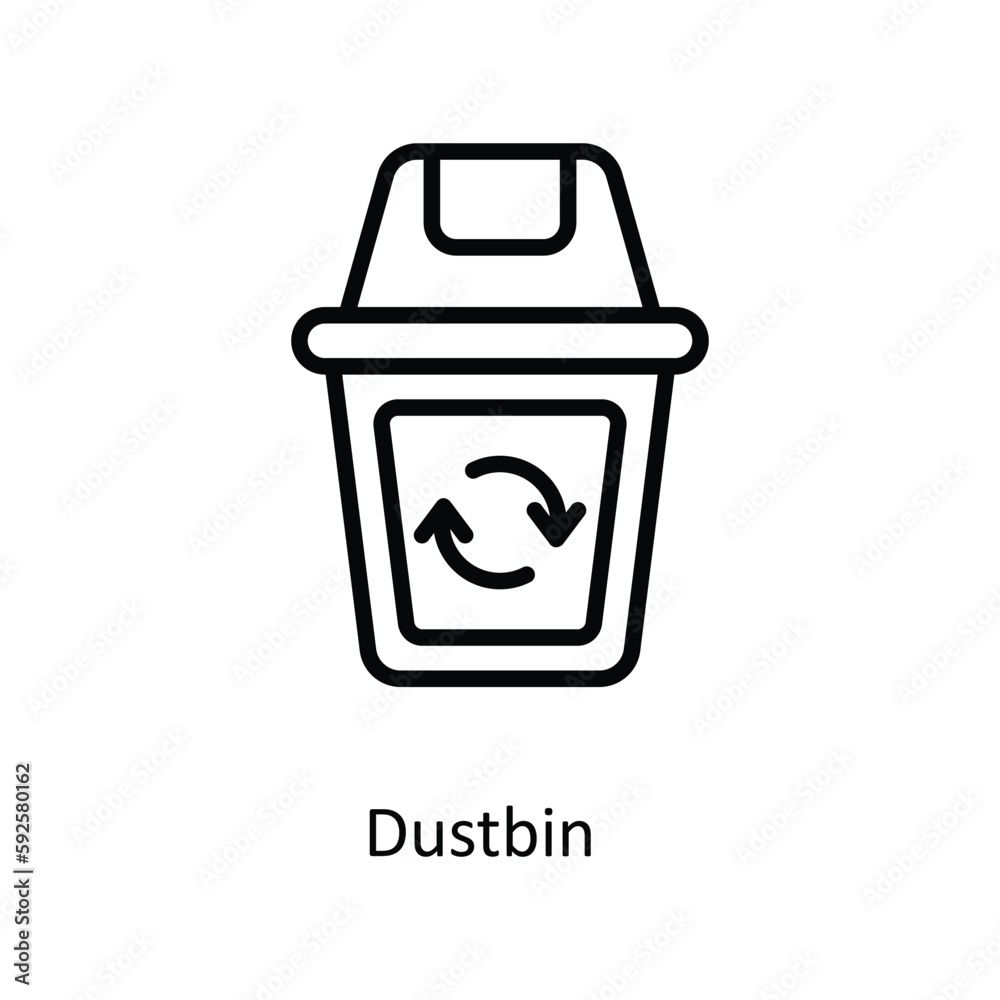 Dustbin Vector outline Icons. Simple stock illustration stock Dustbin Vector outline Icons. Simple stock illustration stock