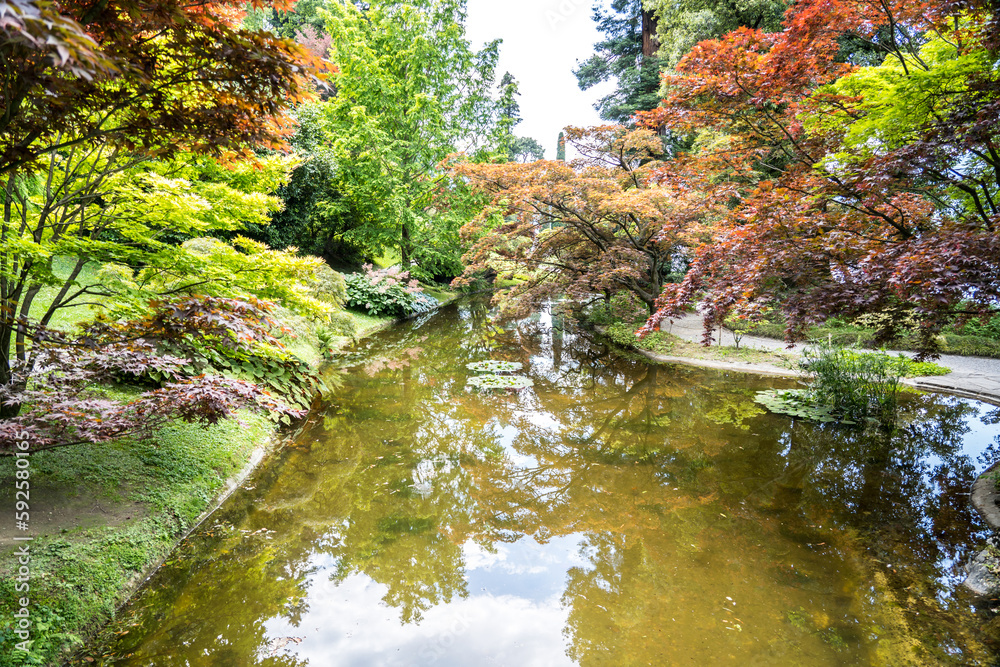 Gardens of the Villa Melzi, Bellagio, Lake of Como, Italy