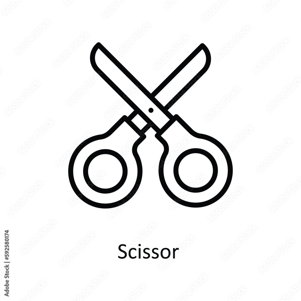 Scissor Vector outline Icons. Simple stock illustration stock Scissor Vector outline Icons. Simple stock illustration stock