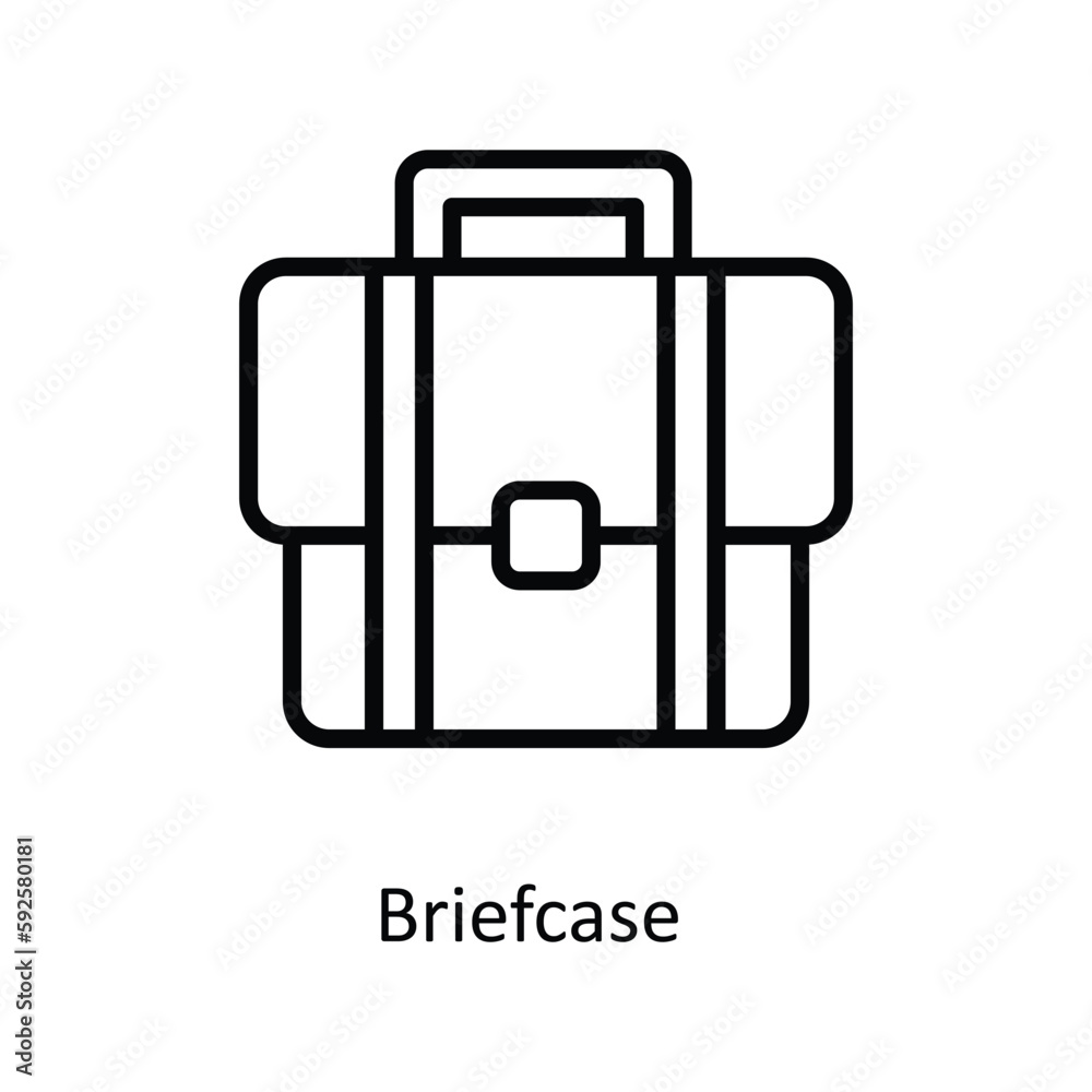 Briefcase Vector outline Icons. Simple stock illustration stock Briefcase Vector outline Icons. Simple stock illustration stock