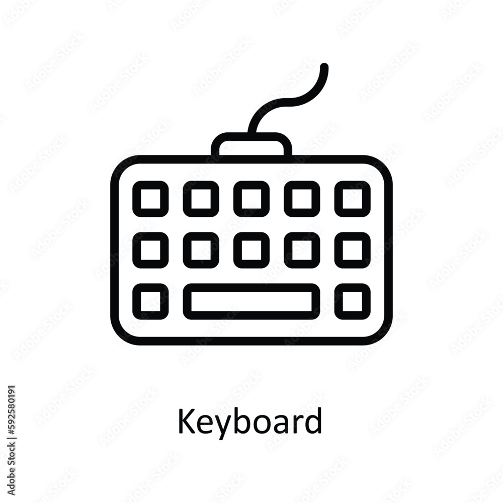 Keyboard Vector outline Icons. Simple stock illustration stock Keyboard Vector outline Icons. Simple stock illustration stock