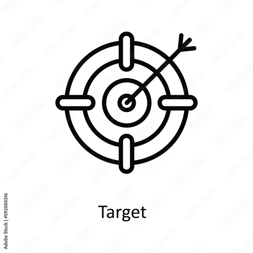 Target Vector outline Icons. Simple stock illustration stock Target Vector outline Icons. Simple stock illustration stock
