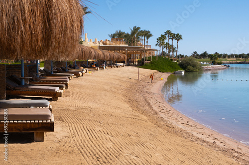 Beautiful landscape in Steigenberger Golf Resort El Gouna area in El Gouna, Red Sea, Egypt, Africa