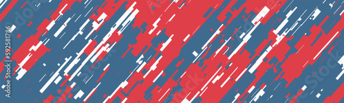 America flyer texture featuring patriotic red, white, and blue tech stripes, perfect for designing political campaign materials or Independence Day-themed graphics.